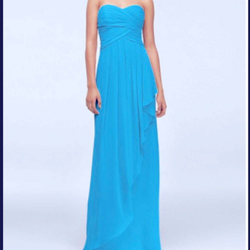 Strapless Crinkle Chiffon Dress